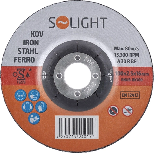 Solight brusni kolut za jeklo 100 × 2,5 × 16 mm