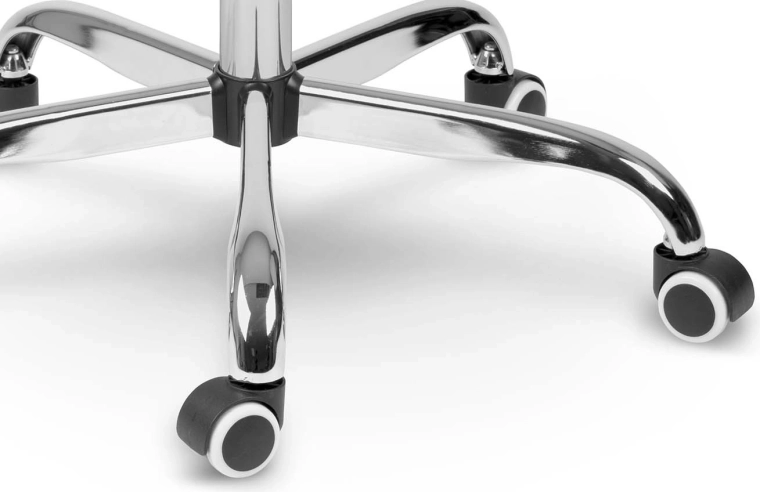 Kromirano podnožje z gumiranimi kolesi