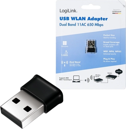 Brezžični USB WLAN adapter AC, 650 Mb/s