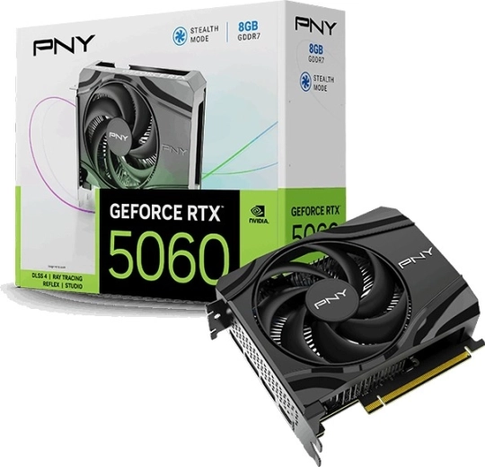 PNY GeForce RTX 5060 8GB – kompaktna grafična kartica z enim ventilatorjem