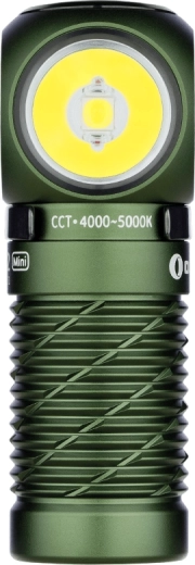 Naglavna svetilka in EDC svetilka OLIGHT Perun 2 Mini OD Green z rdečo svetlobo