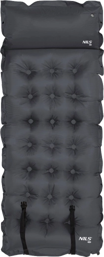 Samonapihljiva blazina s podglavnikom NILS Camp, temno siva