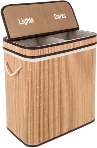 Two compartments for quick laundry sorting