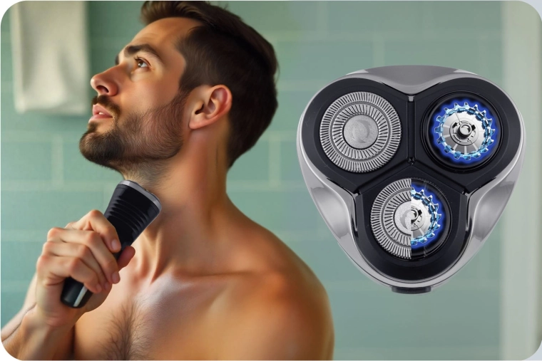 Gladko rotacijsko britje brez cukanja