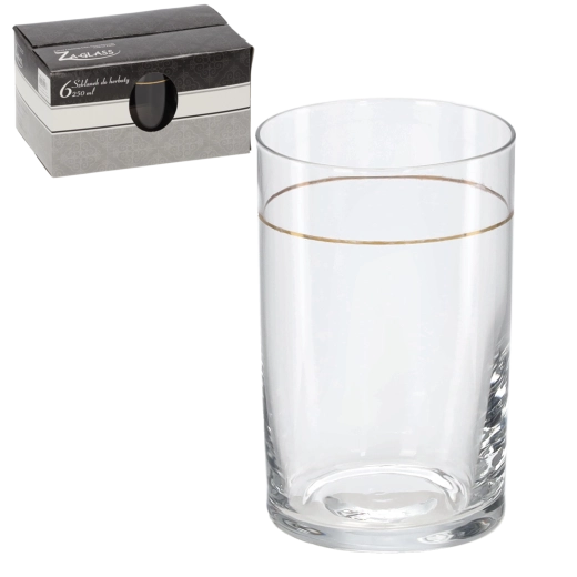 Set kozarcev z zlatim robom, 6 kosov