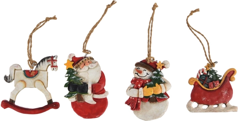 Keramični okrasek za božično drevesce – 4 različice