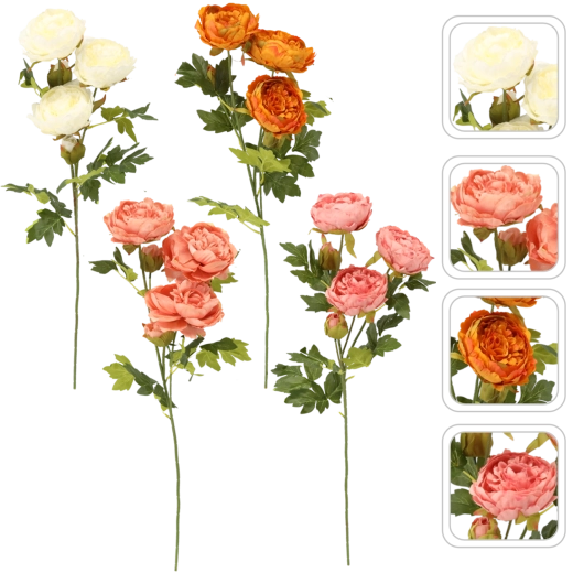 Umetna vejica potonike s petimi cvetovi 74 cm – mešanica barv