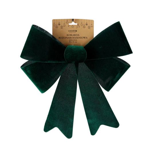 Božična dekorativna pentlja zelena 36 × 51 cm