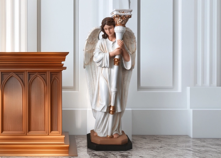 Figura angela s svečnikom za jaslice 80 cm - 1 kos