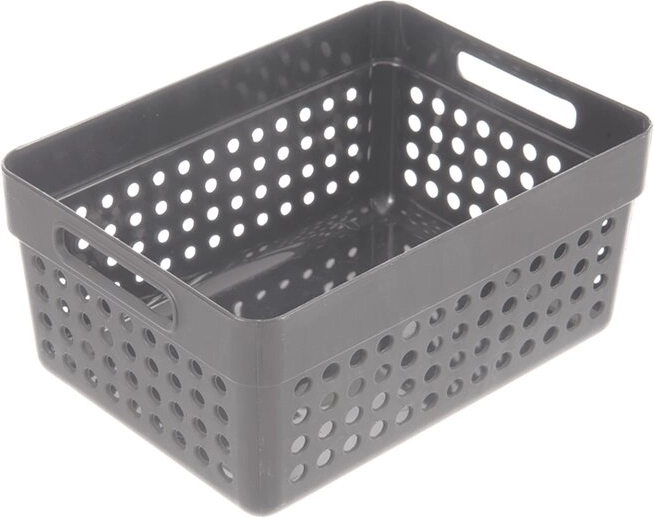 Plastična košara Terra iz UH plastike, siva 15,5 × 11,5 × 7,3 cm