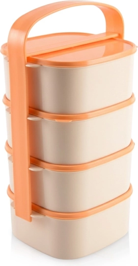 Plastic four-tier food carrier tiffin 4×1.15 l ORION
