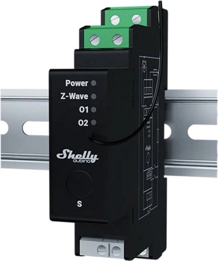 DIN rele z merjenjem energije za žaluzije Shelly Qubino Wave Pro