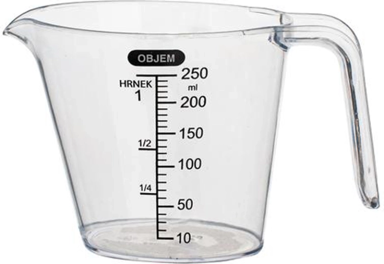 Plastični merilni vrč z izlivom 250 ml TORO