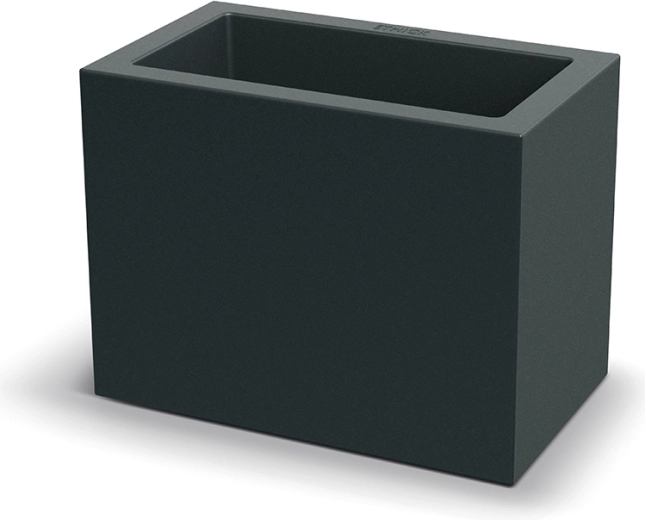 Cvetlični zaboj Geneca Case temno siv 58 cm