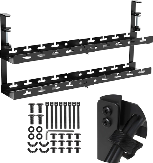 Dvonivojski podmizni organizator kablov z objemkami MACEAN MC-102