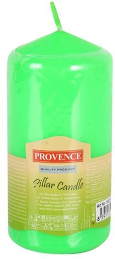 Parafinska sveča valj zelena 65 × 125 mm