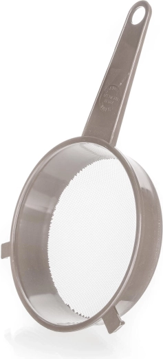 Kuhinjsko cedilo PRAKTIS 16 cm z ročajem, latte