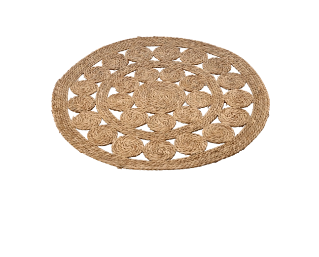 Okrogla podloga iz morske trave 80 cm