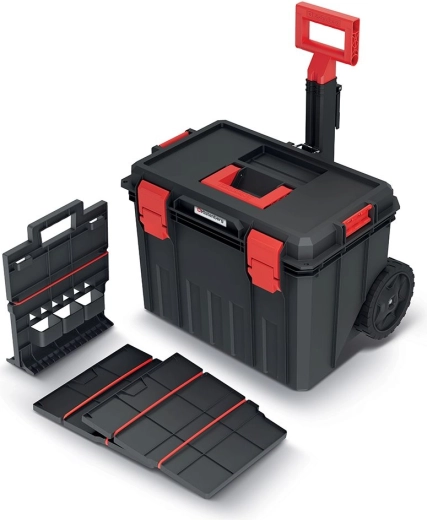 Kovček za orodje na kolesih MODULAR SOLUTION 530 × 355 × 390 mm, črn