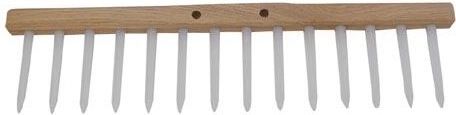 Vrtne lesene grablje s 14 zobi 48 cm brez drža