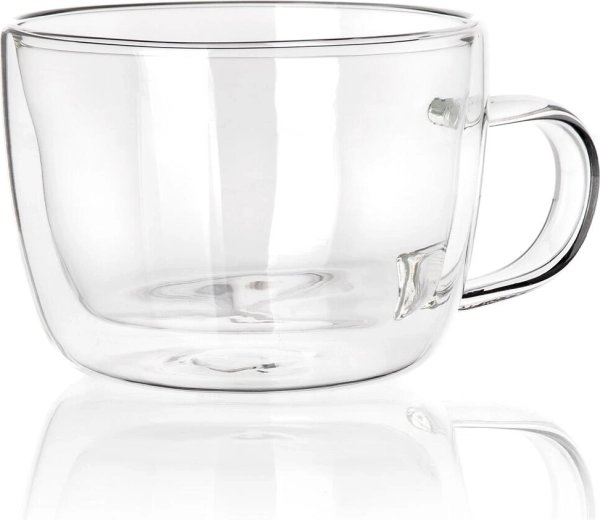 Steklen dvojstenski lonček DOBLO 310 ml