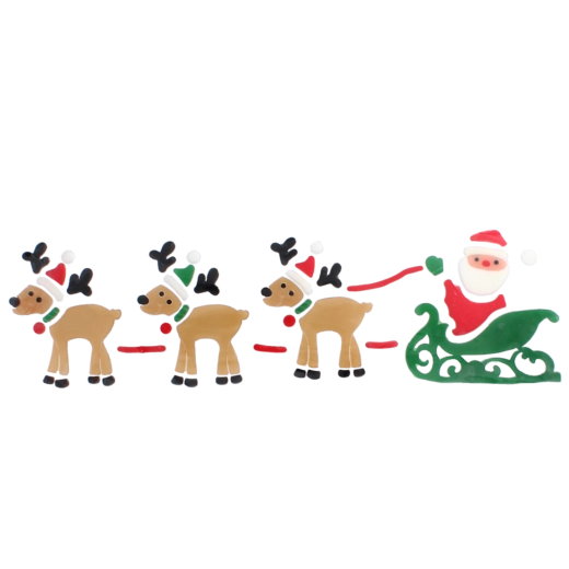 Smrečica in sani z jeleni za praznično sceno