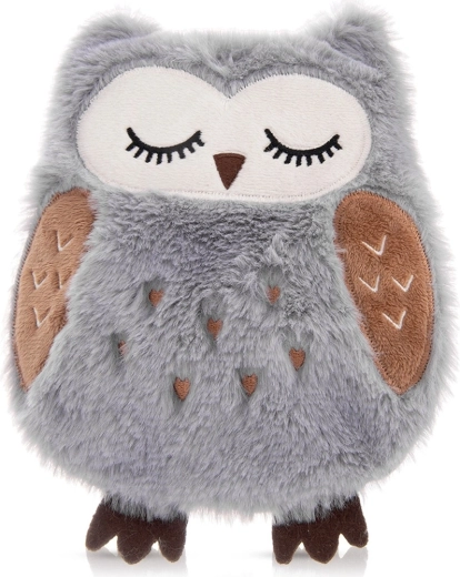 Termofor s pšenico in sivko v plišasti sovi 21 × 17 cm
