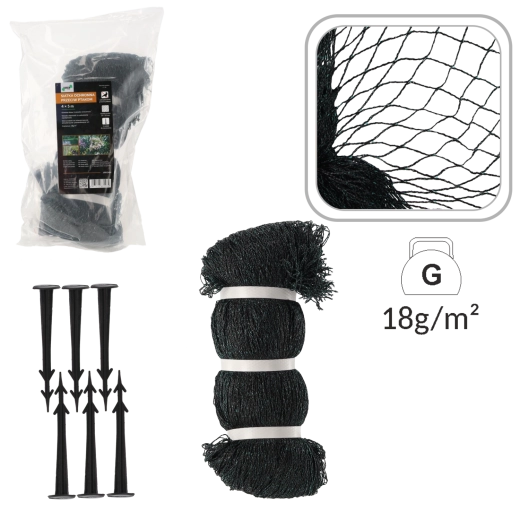 Zaščitna mreža proti pticam 4 × 5 m (18 g/m²)