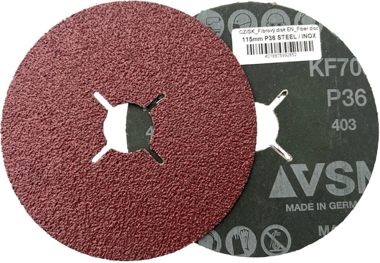Vlakneni brusni kolut 115 mm, zrnatost 60