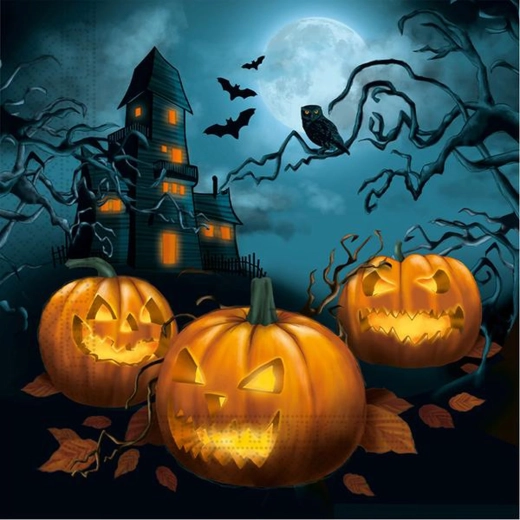 Halloween paper napkins 33 × 33 cm, 2-ply, 20 pcs