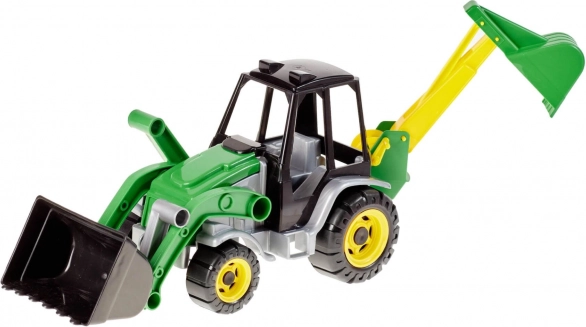 Traktor s sprednjim in zadnjim nakladalnikom za otroke