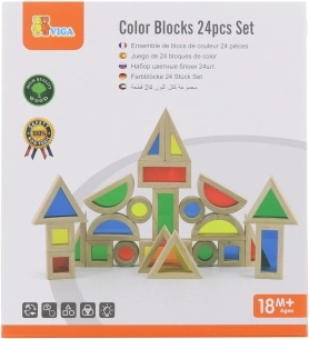 Set lesenih barvnih kock Viga