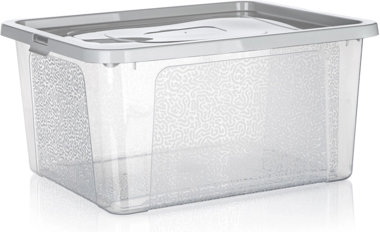 Shranjevalna škatla Multibox 20 l s pokrovom in sponkami