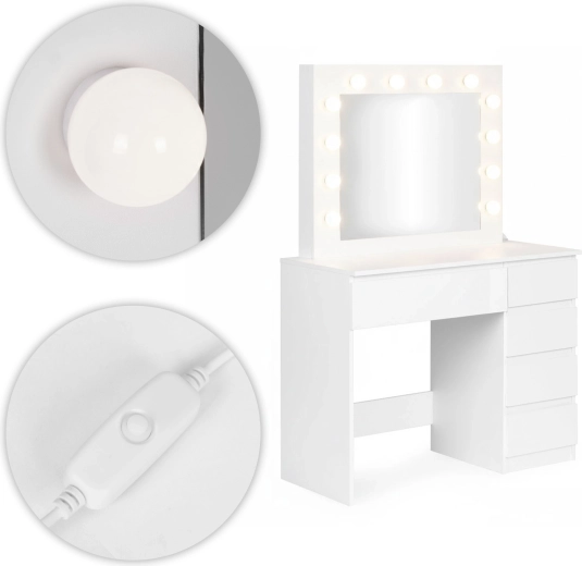 Ogledalo z LED osvetlitvijo za popolno ličenje