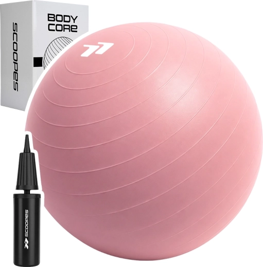 Gimnastična žoga BodyCore 65 cm rožnata - 1 kos