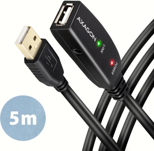 Aktivni podaljševalni kabel USB 2.0 AXAGON 5 m