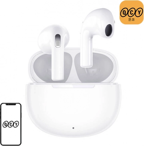 true wireless slušalke qcy t20 ailypods bele