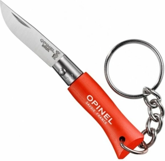 Žepni nož za ključe OPINEL N°02, oranžen, bukov les, 3,5 cm