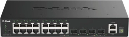 Upravljano omrežno stikalo D-Link s 16 gigabitnimi priključki in 4 priključki 10G SFP+