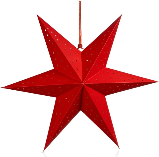 Red Openwork Paper Decorative Star 45 cm