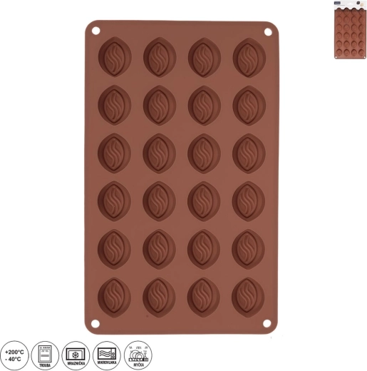 Silikonski model za praline 24 kosov – kavna zrna