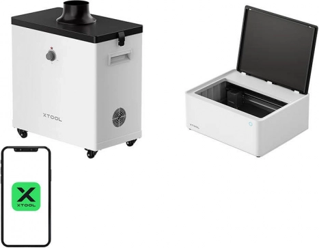 Laserski gravirni in rezalni ploter 2 v 1 xTool M1 10W – osnovni komplet s čistilcem dima