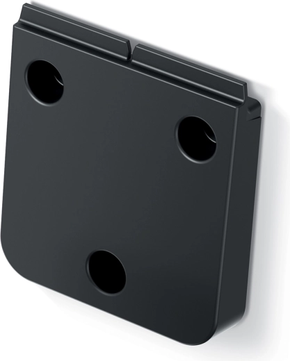 Stenski obešalnik SYSTEMA iz reciklirane plastike – črn