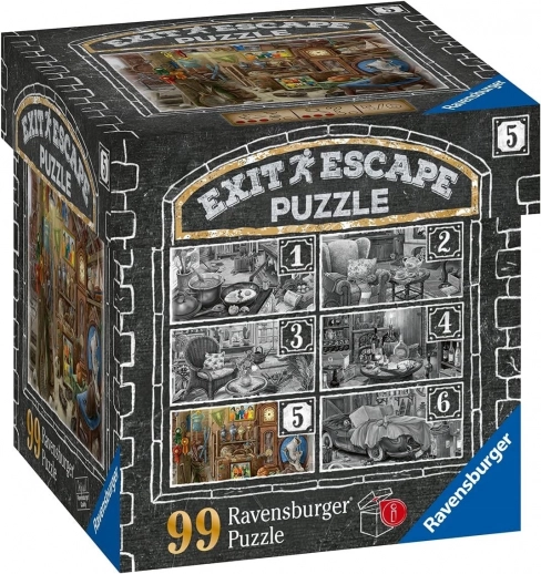 Ravensburger Pobeg Puzle Strašljivo Dvorec 5: Na Podstrešju