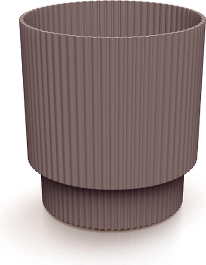 Plastičen cvetlični lonček Milly 12,8 cm v barvi marsala