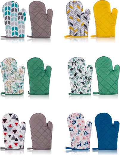 Kuhinjske prijemalke BASIC s zanko, poliester, 27 × 17 cm, komplet 2 kosov, mešanica motivov