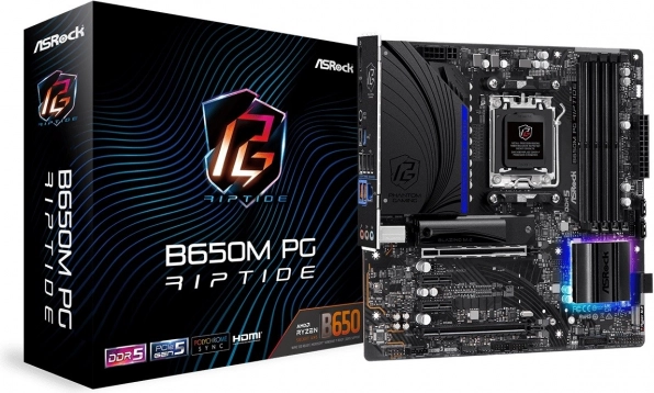 ASRock B650M PG Riptide – microATX osnovna plošča AM5 z DDR5 in PCIe 5.0