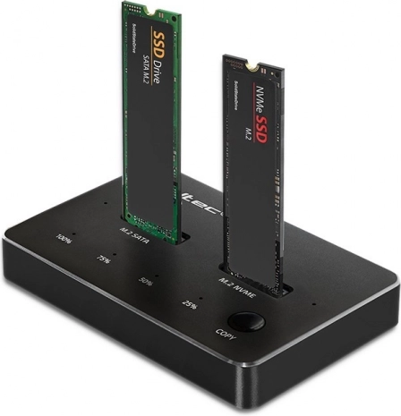 Priklopna postaja za SSD M.2 | NVMe | SATA | USB‑C | Dvojna 2 × 2TB