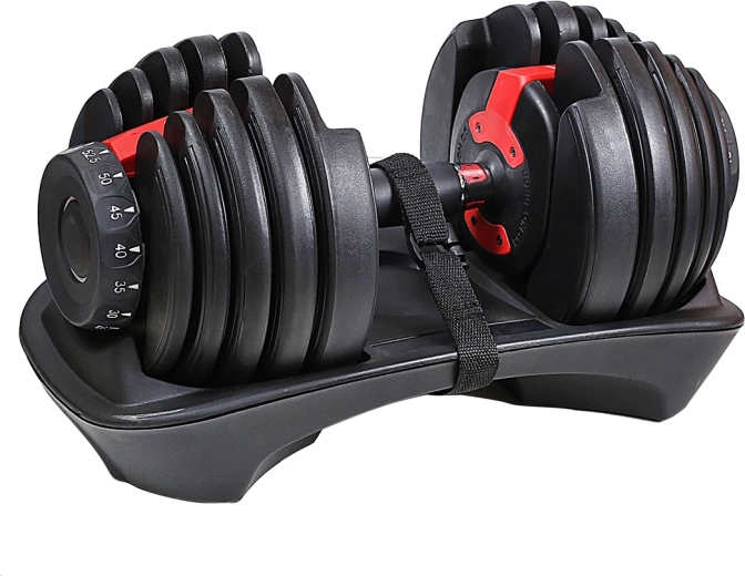 Nastavljiva enoročna utež s hitro izbiro obremenitve 24 kg