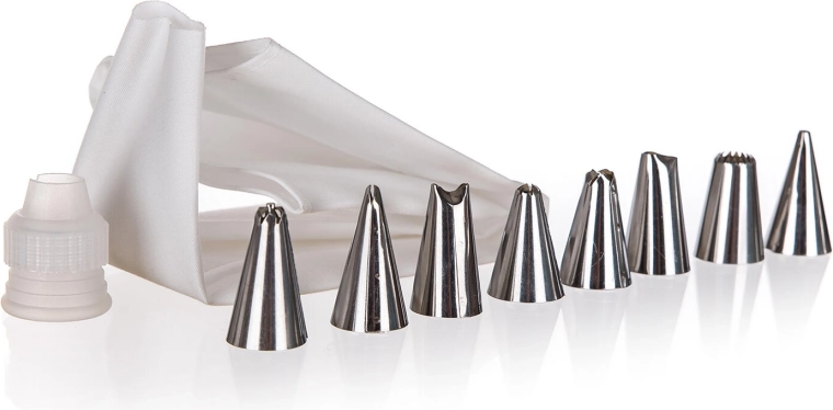 Dresirna vrečka z 8 nerjavnimi nastavki Culinaria